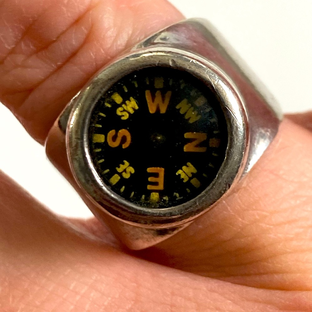 Individual Icons Compass Sterling Silver Ring